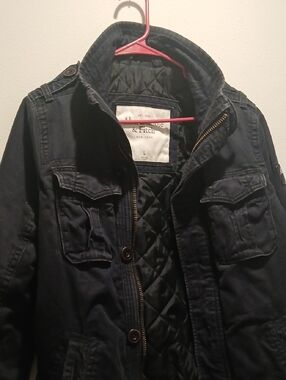 Abercrombie & Fitch Men's Dark Navy Field Jacket Vintage